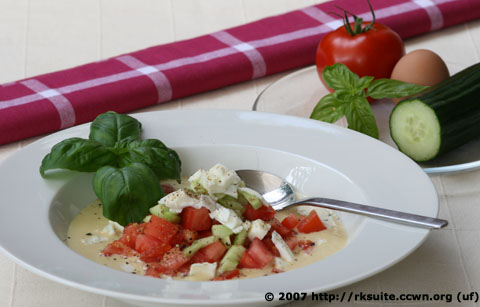 Salat nach Gazpacho-Art