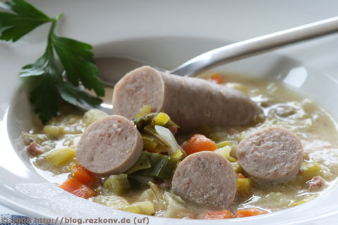 Gemüsesuppe mit Wurst - F8 | 1sec