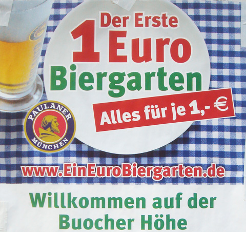 Der Erste 1 Euro Biergarten